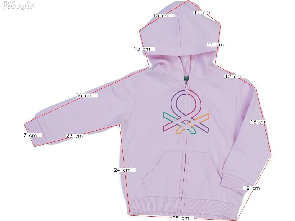 Benetton Új (címkés) Fiú Kapucnis pulóver (Méret: 98)