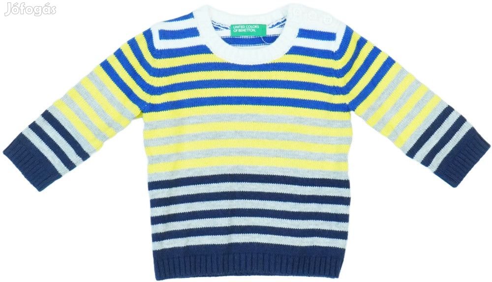 Benetton Új (címkés) Fiú Kötött pulcsi (Méret: 62)