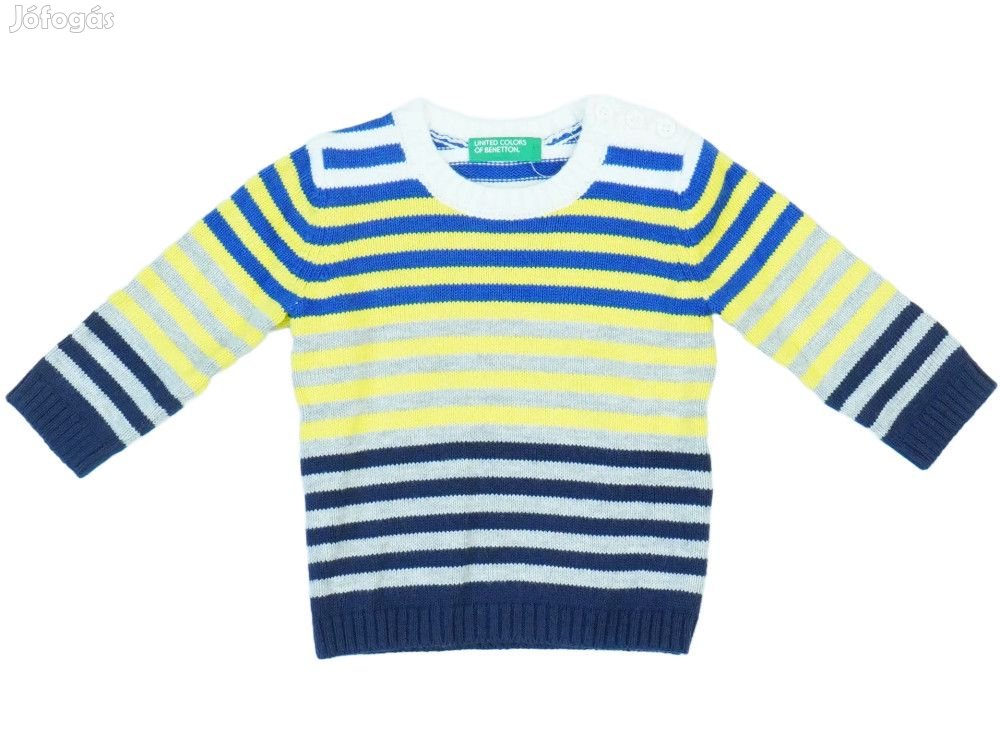 Benetton Új (címkés) Fiú Kötött pulcsi (Méret: 62)