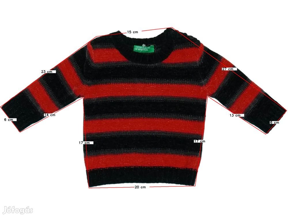 Benetton Új (címkés) Fiú Kötött pulcsi (Méret: 68)