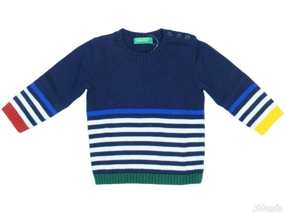 Benetton Új (címkés) Fiú Kötött pulcsi (Méret: 68)