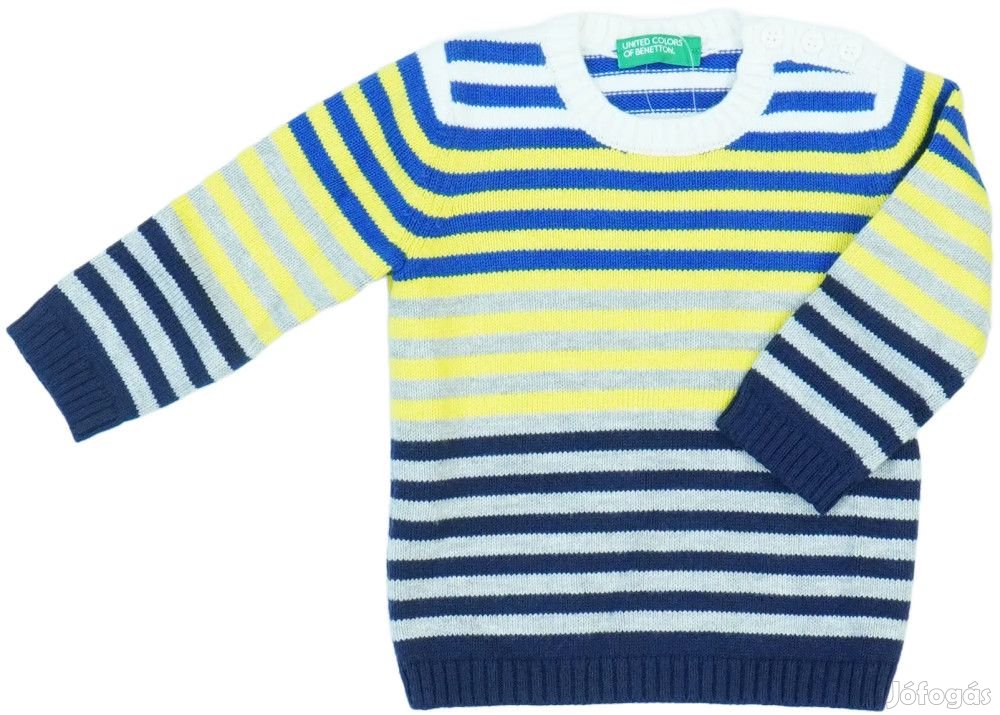 Benetton Új (címkés) Fiú Kötött pulcsi (Méret: 68)