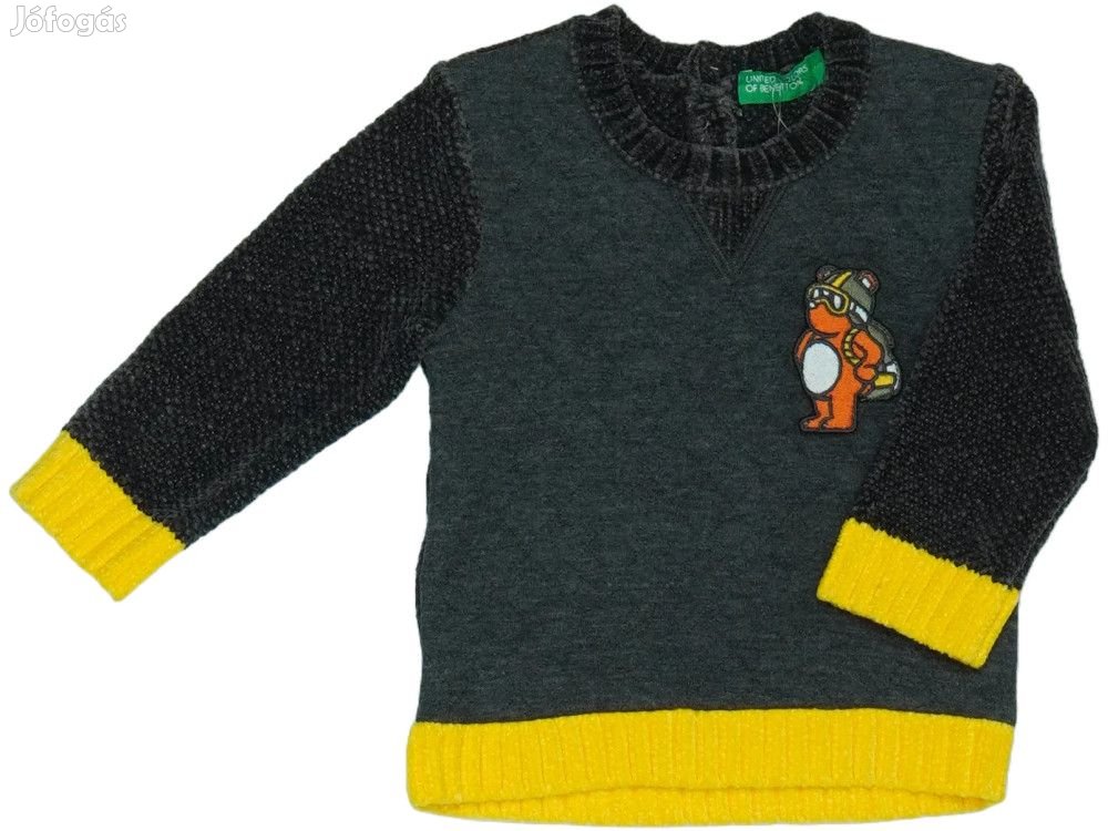 Benetton Új (címkés) Fiú Kötött pulcsi (Méret: 68)