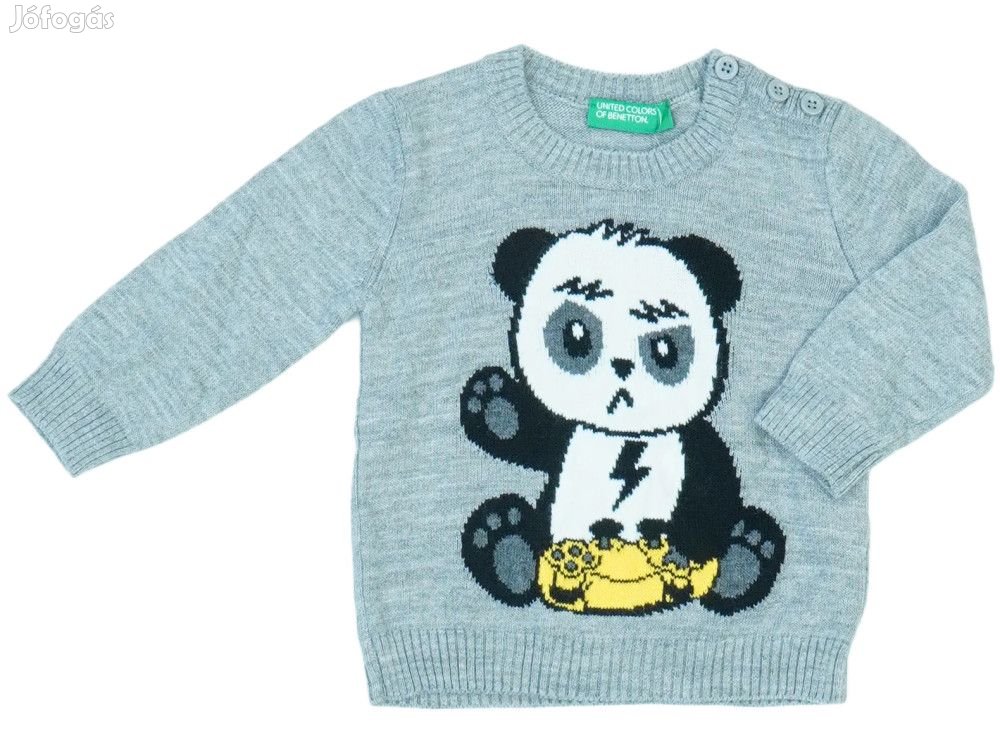 Benetton Új (címkés) Fiú Kötött pulcsi (Méret: 68)