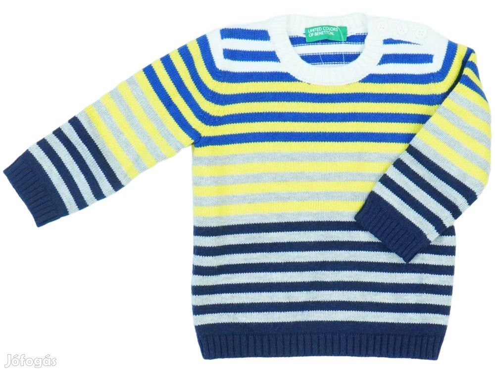 Benetton Új (címkés) Fiú Kötött pulcsi (Méret: 68)