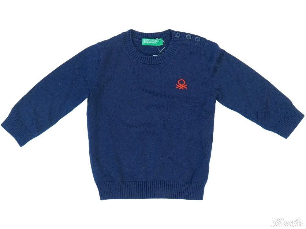 Benetton Új (címkés) Fiú Kötött pulcsi (Méret: 74)