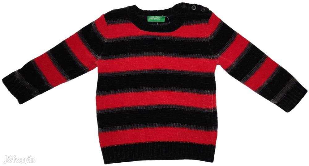 Benetton Új (címkés) Fiú Kötött pulcsi (Méret: 74)