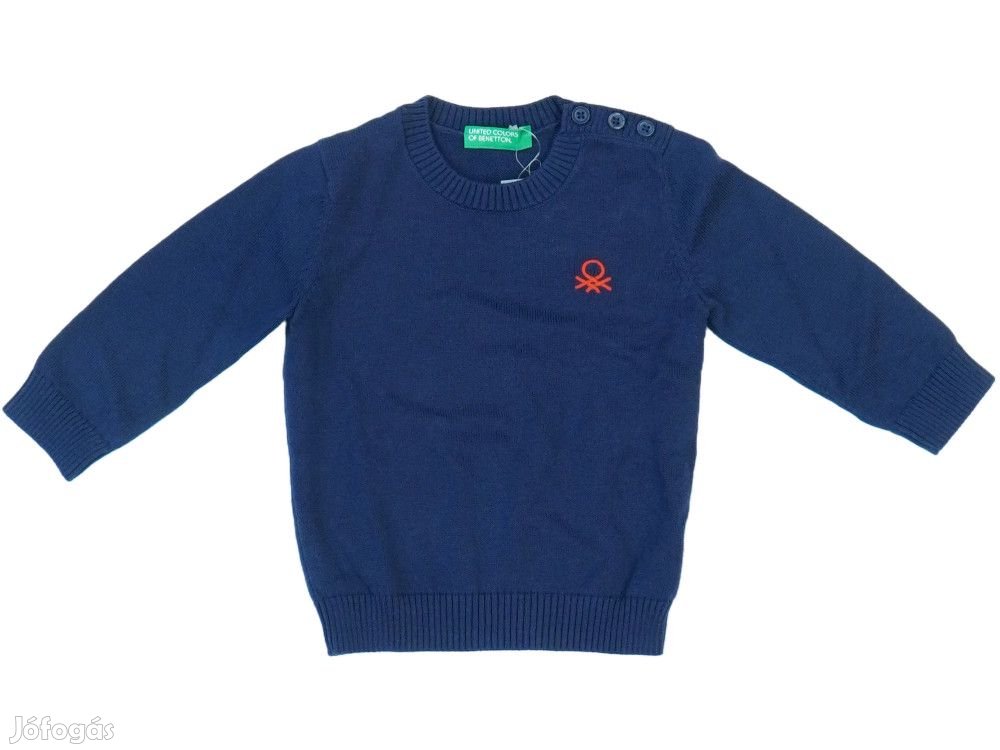 Benetton Új (címkés) Fiú Kötött pulcsi (Méret: 74)
