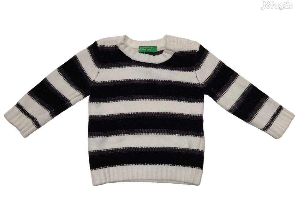 Benetton Új (címkés) Fiú Kötött pulcsi (Méret: 74)