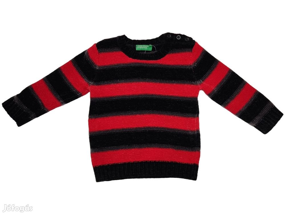 Benetton Új (címkés) Fiú Kötött pulcsi (Méret: 74)