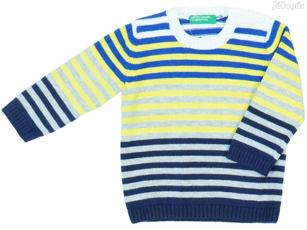 Benetton Új (címkés) Fiú Kötött pulcsi (Méret: 74)