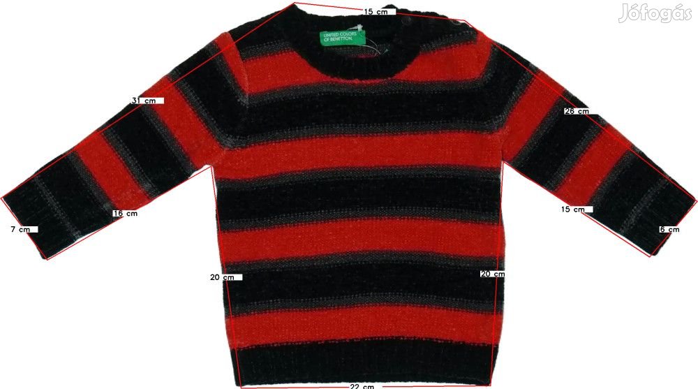 Benetton Új (címkés) Fiú Kötött pulcsi (Méret: 74)