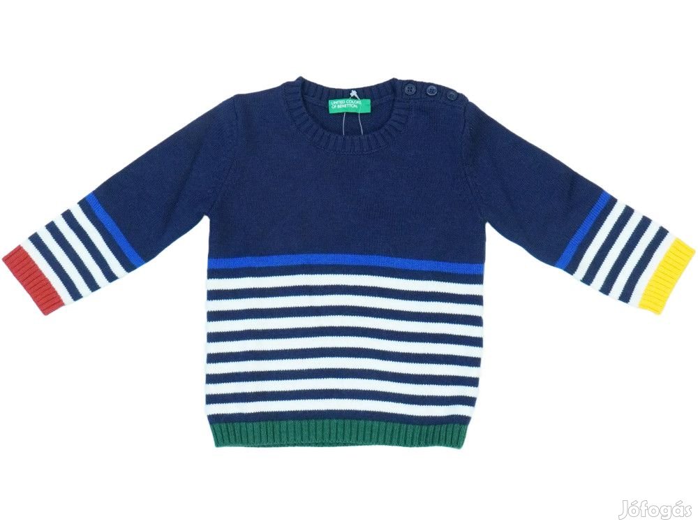 Benetton Új (címkés) Fiú Kötött pulcsi (Méret: 74)
