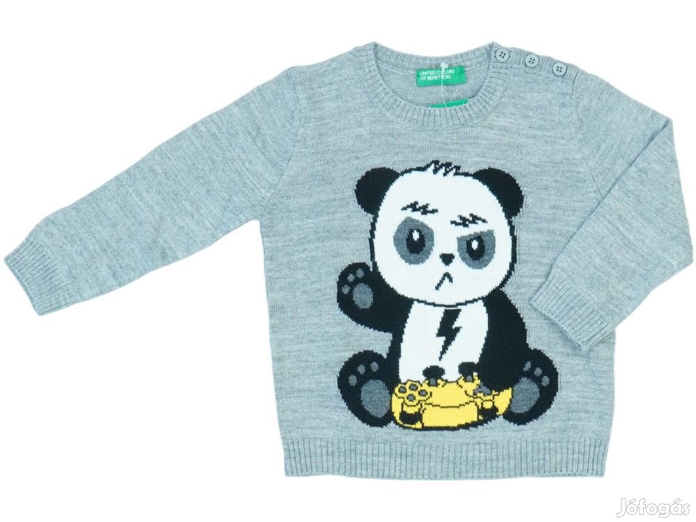 Benetton Új (címkés) Fiú Kötött pulcsi (Méret: 80)