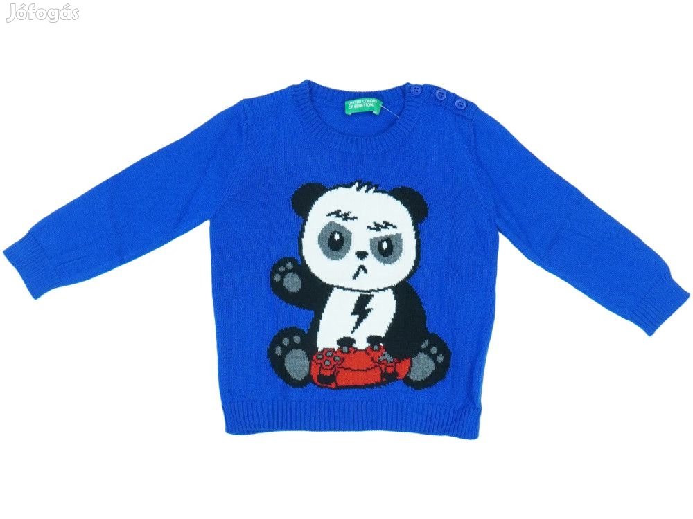 Benetton Új (címkés) Fiú Kötött pulcsi (Méret: 80)