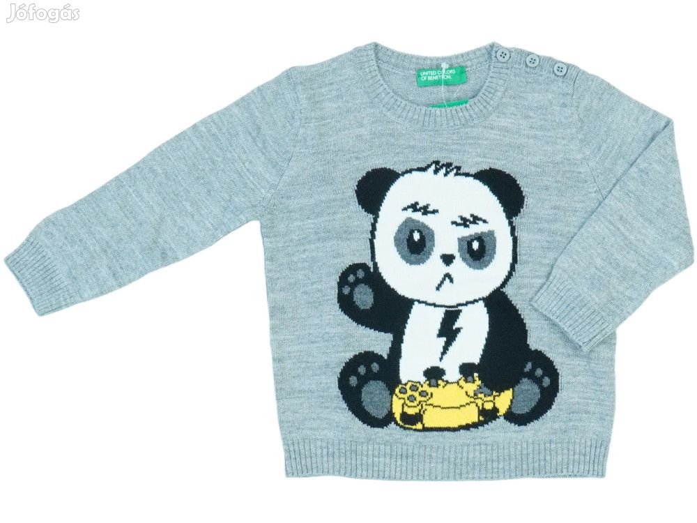 Benetton Új (címkés) Fiú Kötött pulcsi (Méret: 80)