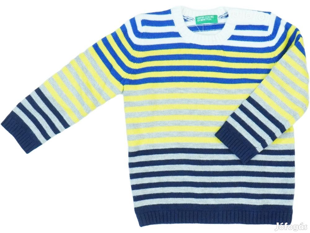 Benetton Új (címkés) Fiú Kötött pulcsi (Méret: 86)