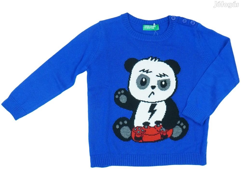 Benetton Új (címkés) Fiú Kötött pulcsi (Méret: 86)