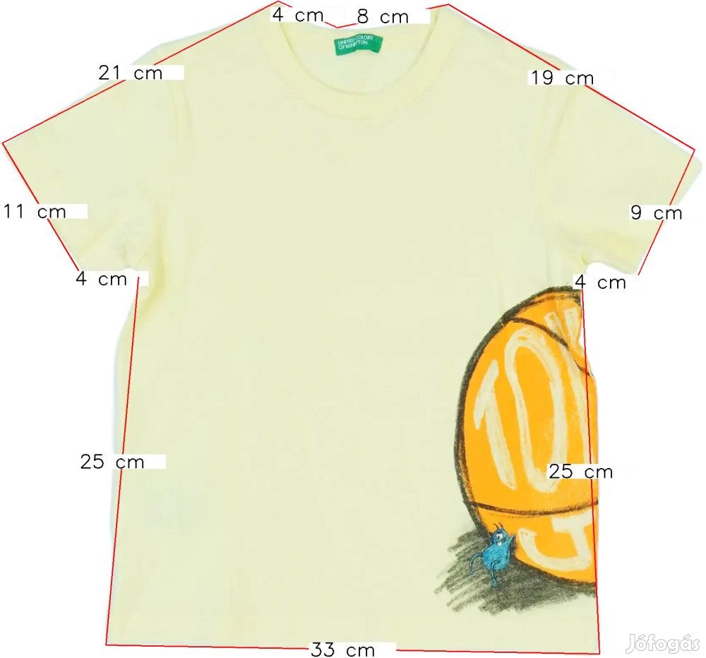 Benetton Új (címkés) Fiú Póló (Méret: 104)