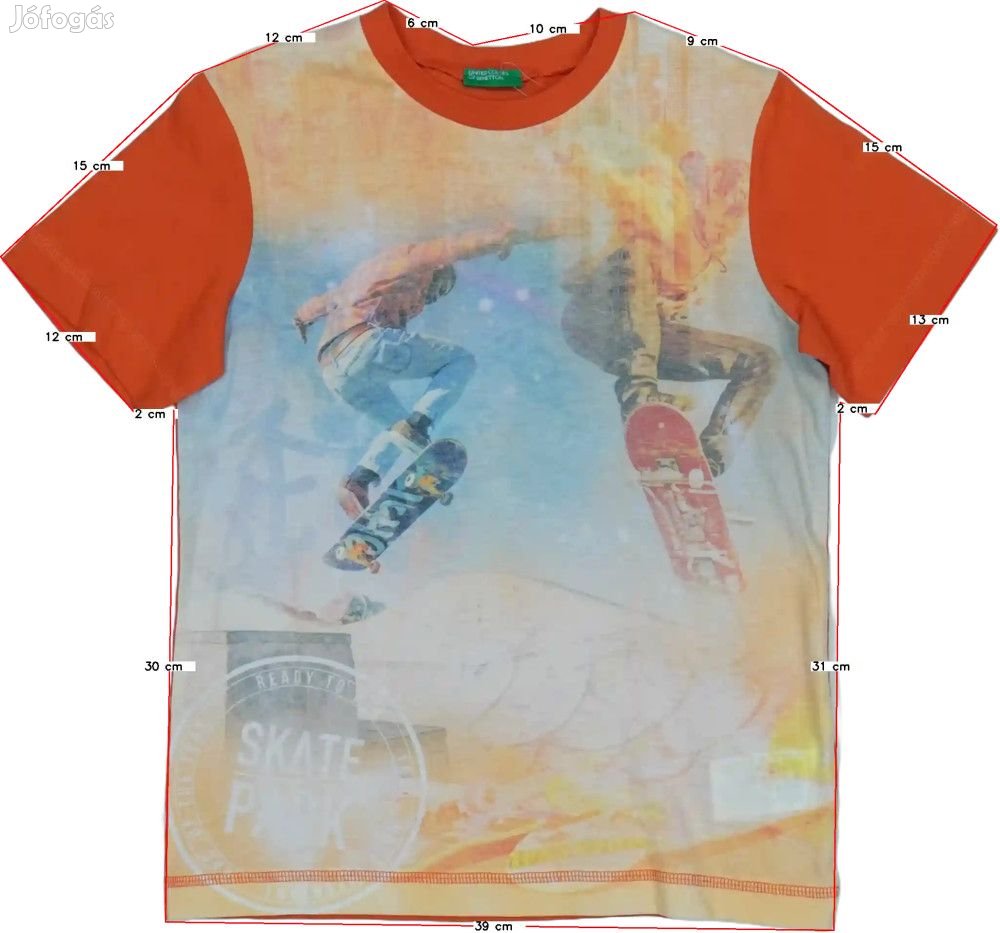 Benetton Új (címkés) Fiú Póló (Méret: 128)