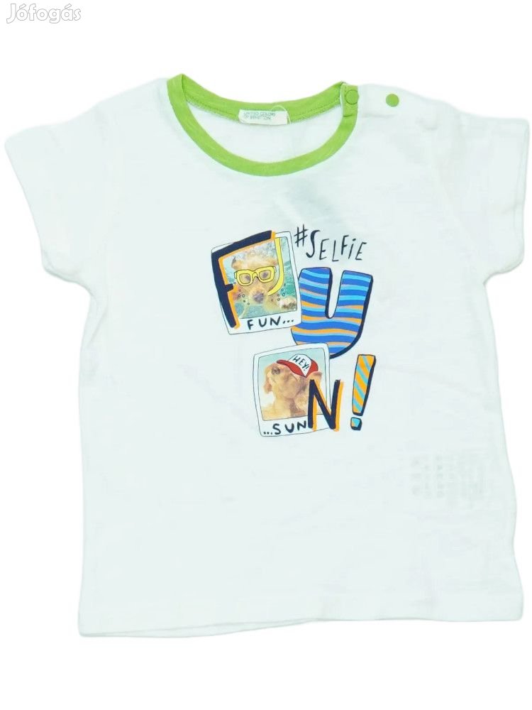 Benetton Új (címkés) Fiú Póló (Méret: 80)
