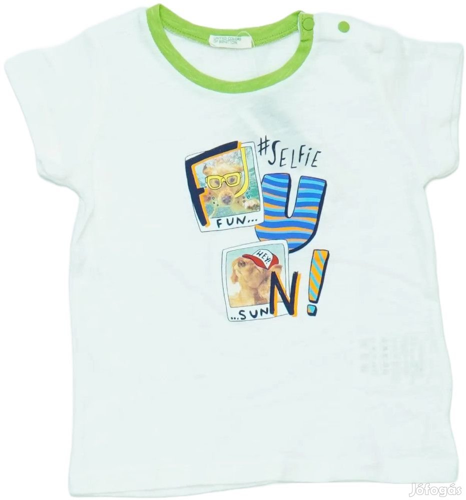 Benetton Új (címkés) Fiú Póló (Méret: 80)