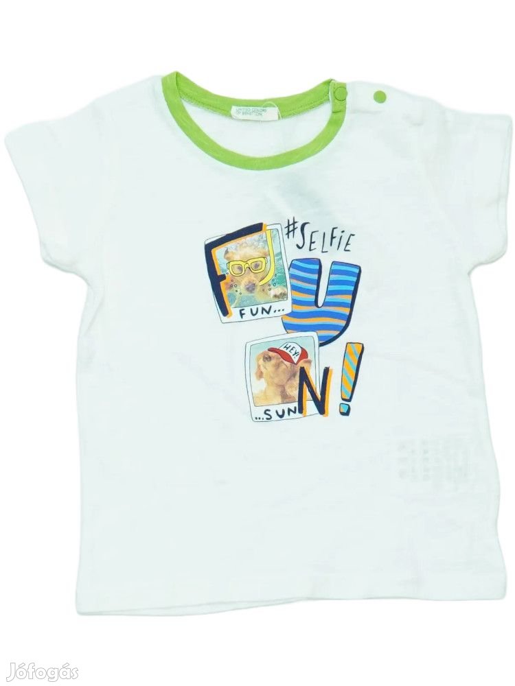 Benetton Új (címkés) Fiú Póló (Méret: 80)