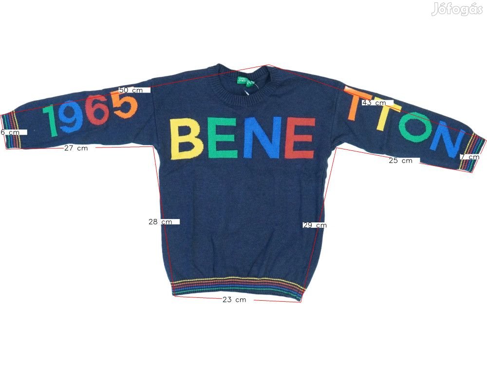 Benetton Új (címkés) Fiú Pulóver (Méret: 104)