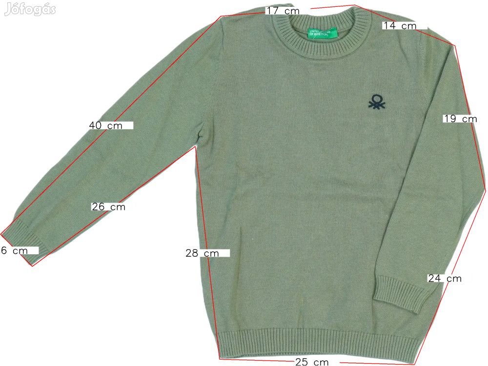 Benetton Új (címkés) Fiú Pulóver (Méret: 110)