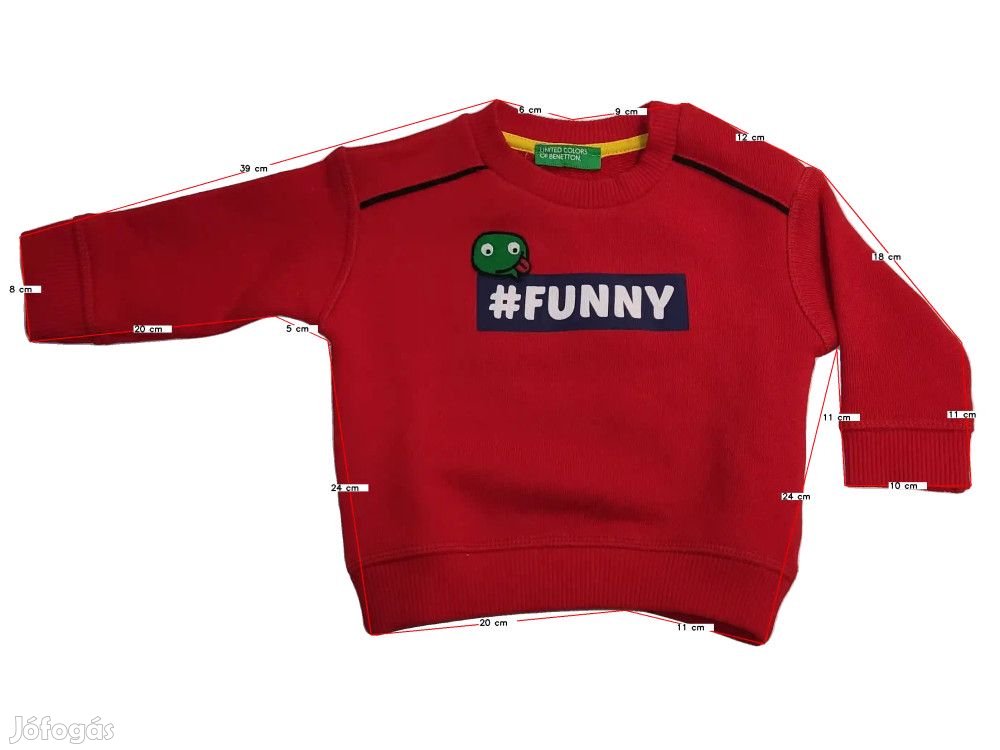 Benetton Új (címkés) Fiú Pulóver (Méret: 62)