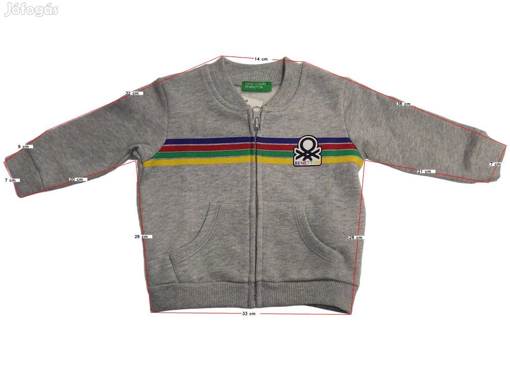Benetton Új (címkés) Fiú Pulóver (Méret: 62)