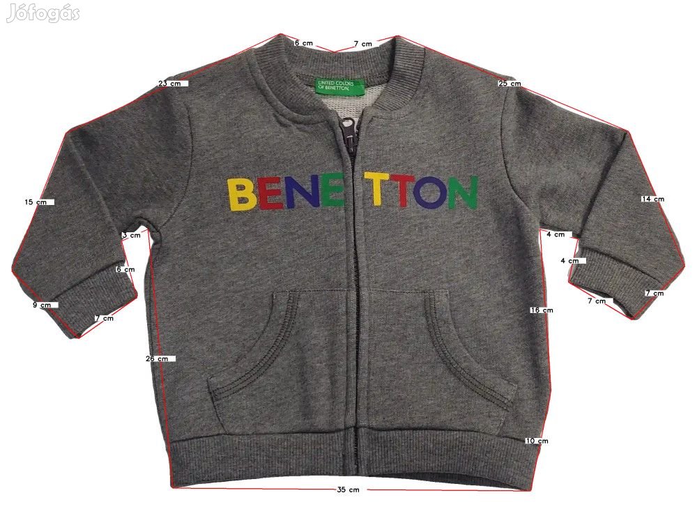 Benetton Új (címkés) Fiú Pulóver (Méret: 68)