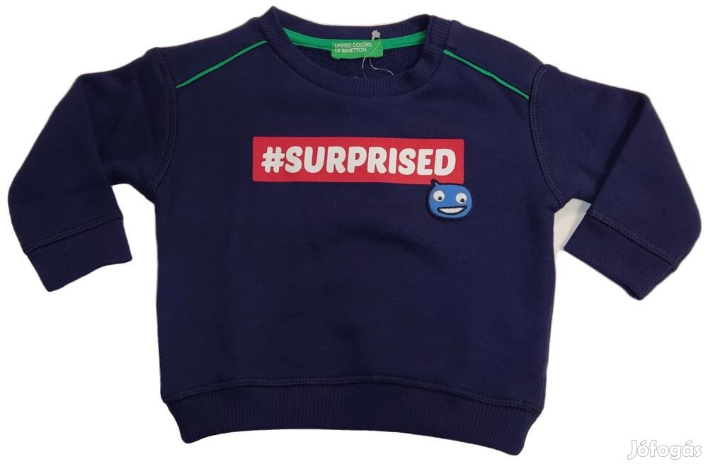 Benetton Új (címkés) Fiú Pulóver (Méret: 68)