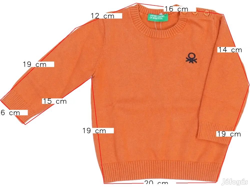 Benetton Új (címkés) Fiú Pulóver (Méret: 68)