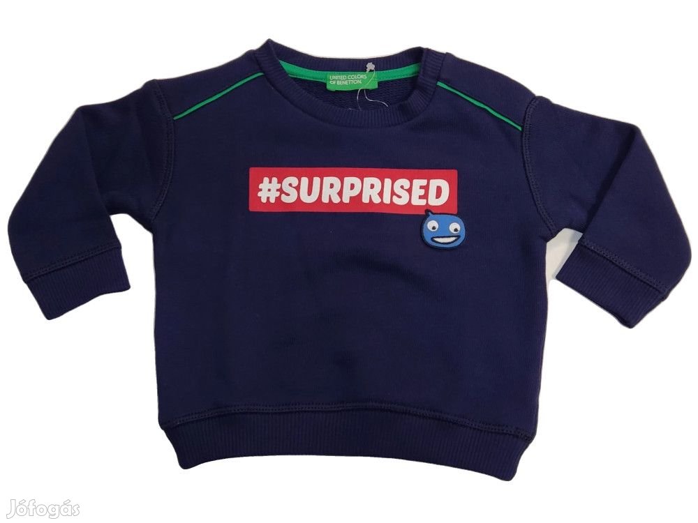 Benetton Új (címkés) Fiú Pulóver (Méret: 68)