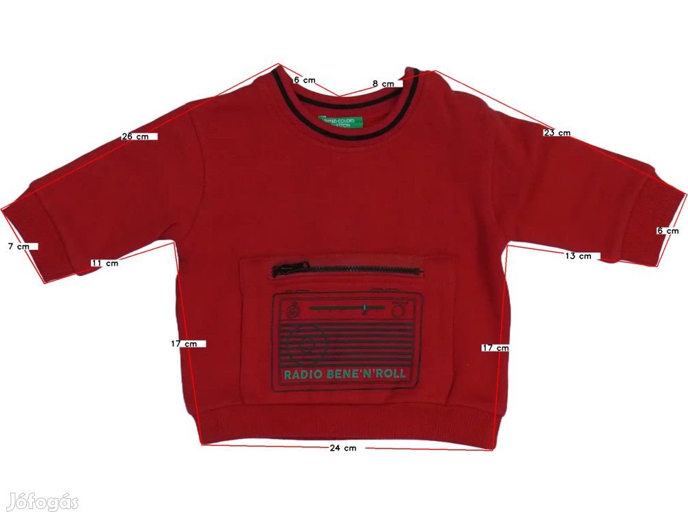 Benetton Új (címkés) Fiú Pulóver (Méret: 68)