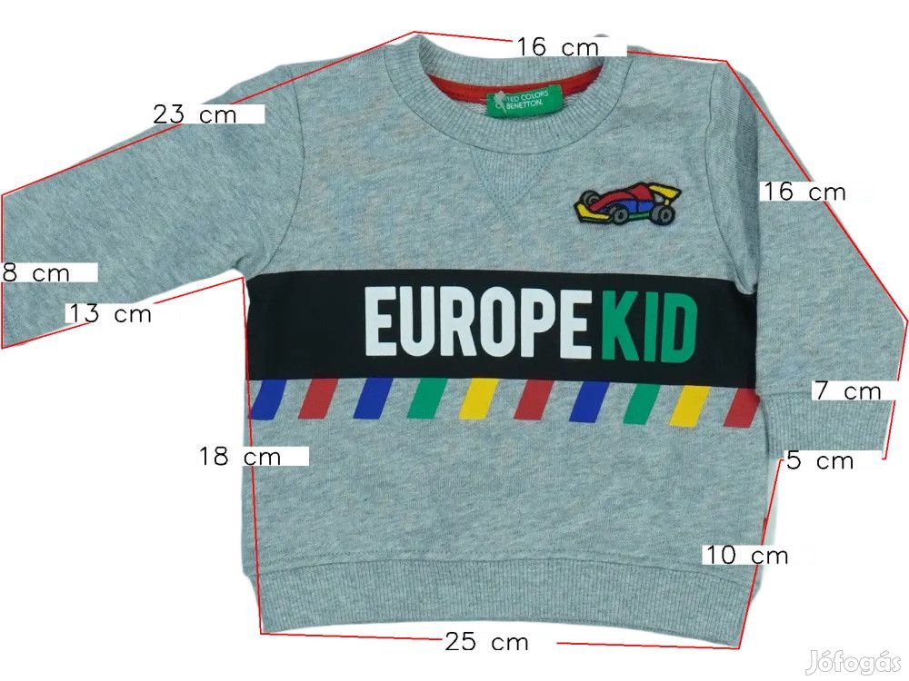 Benetton Új (címkés) Fiú Pulóver (Méret: 68)