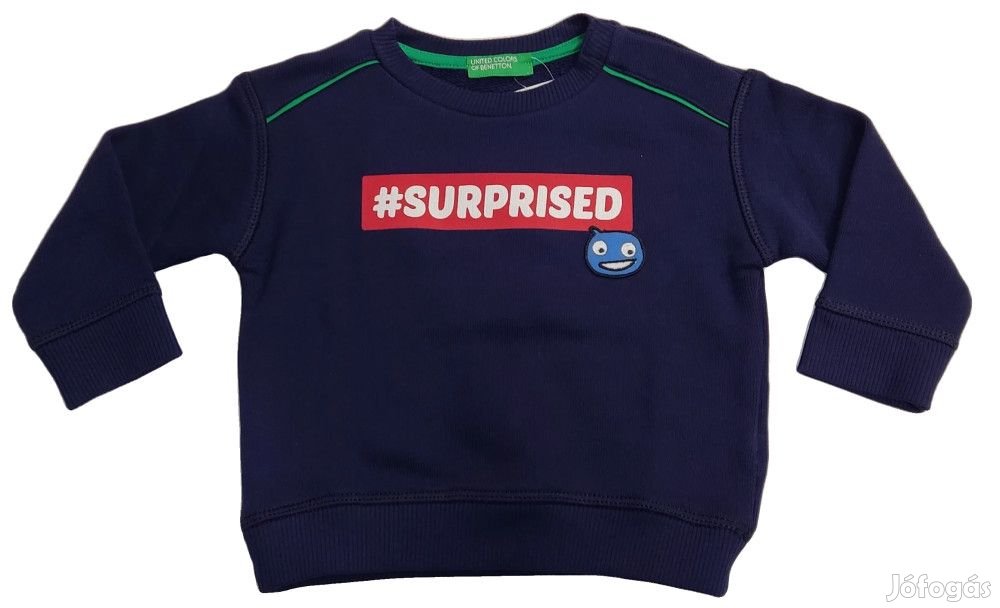 Benetton Új (címkés) Fiú Pulóver (Méret: 74)