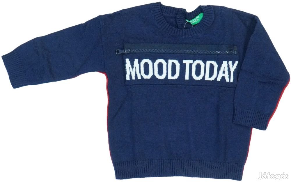 Benetton Új (címkés) Fiú Pulóver (Méret: 74)