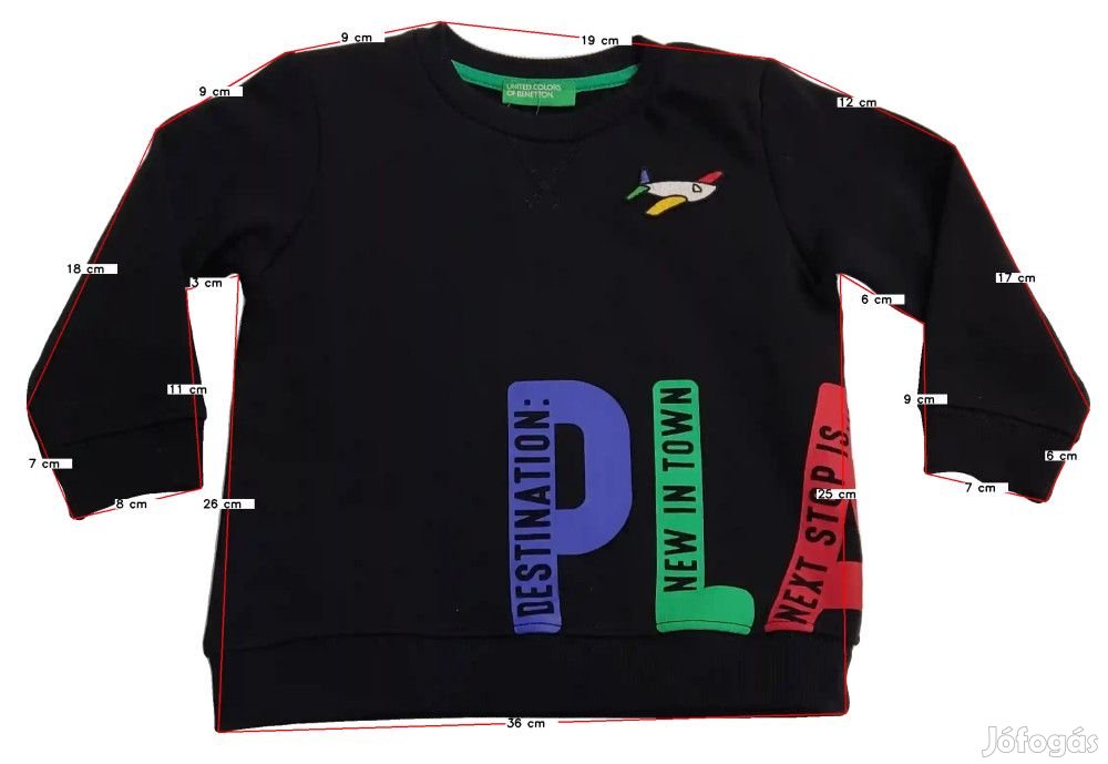 Benetton Új (címkés) Fiú Pulóver (Méret: 80)