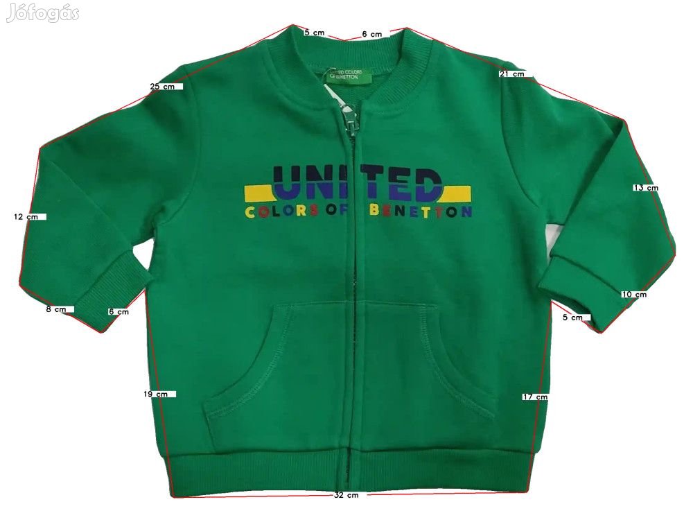 Benetton Új (címkés) Fiú Pulóver (Méret: 80)
