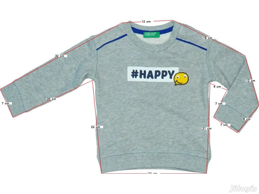 Benetton Új (címkés) Fiú Pulóver (Méret: 80)