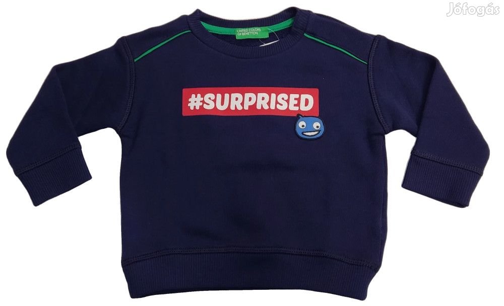 Benetton Új (címkés) Fiú Pulóver (Méret: 80)