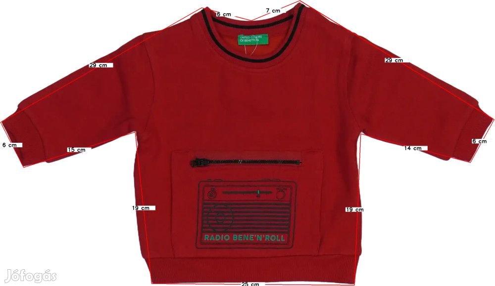Benetton Új (címkés) Fiú Pulóver (Méret: 80)