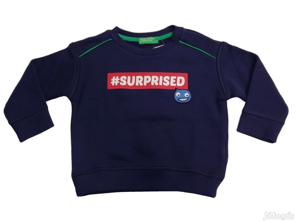 Benetton Új (címkés) Fiú Pulóver (Méret: 80)