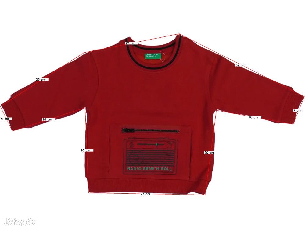 Benetton Új (címkés) Fiú Pulóver (Méret: 86)
