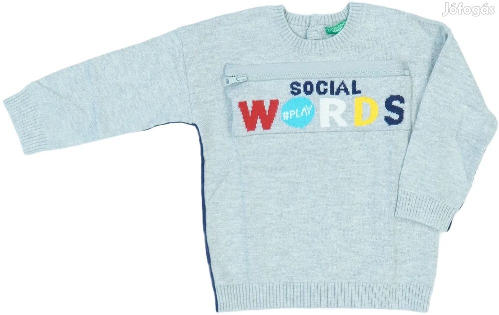 Benetton Új (címkés) Fiú Pulóver (Méret: 86)