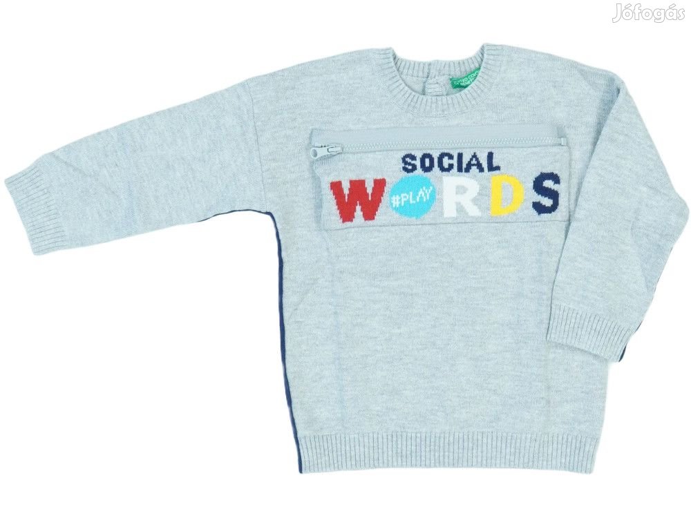 Benetton Új (címkés) Fiú Pulóver (Méret: 86)