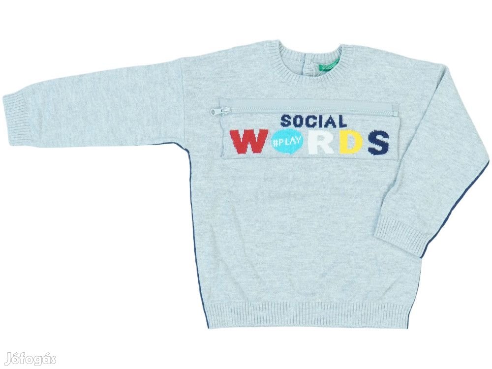 Benetton Új (címkés) Fiú Pulóver (Méret: 92)