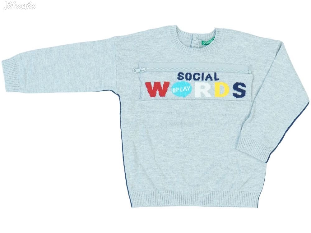 Benetton Új (címkés) Fiú Pulóver (Méret: 92)